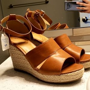 Espadrilles sandals wedge ankle heels